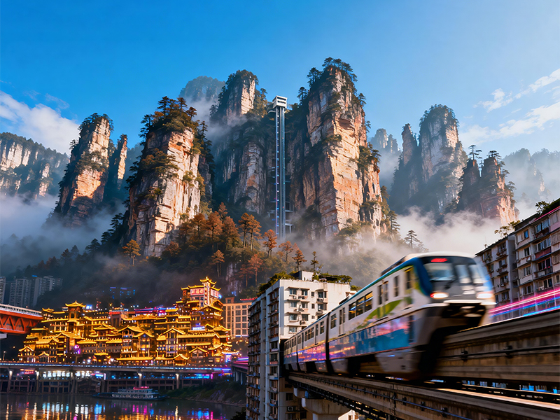 世界奇景雙奏-重慶+張家界8日-自由行
