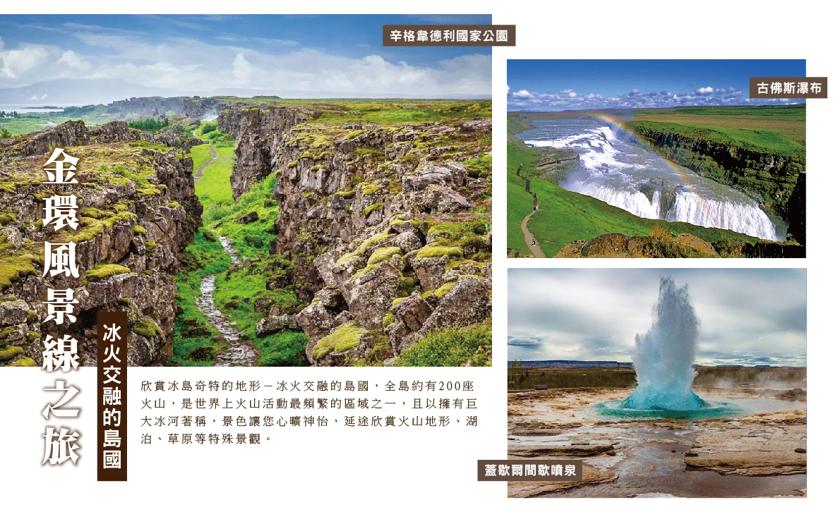 金環風景線之旅 辛格韋德利國家公園 史托克間歇噴泉 古佛斯瀑布