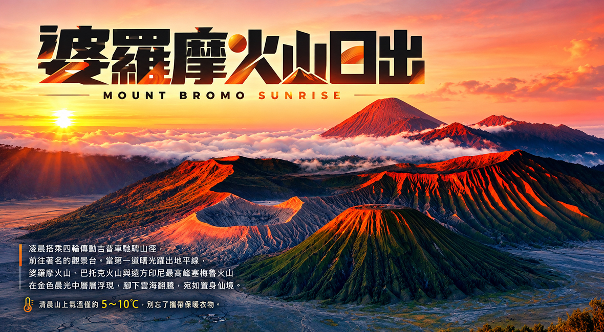 婆羅摩火山日出 Mount Bromo Sunrise