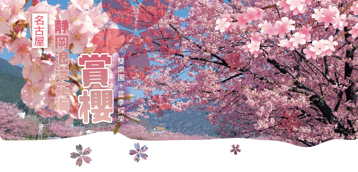 名古屋靜岡浪漫花海賞櫻_雙樂園 當季採果五日(星宇)