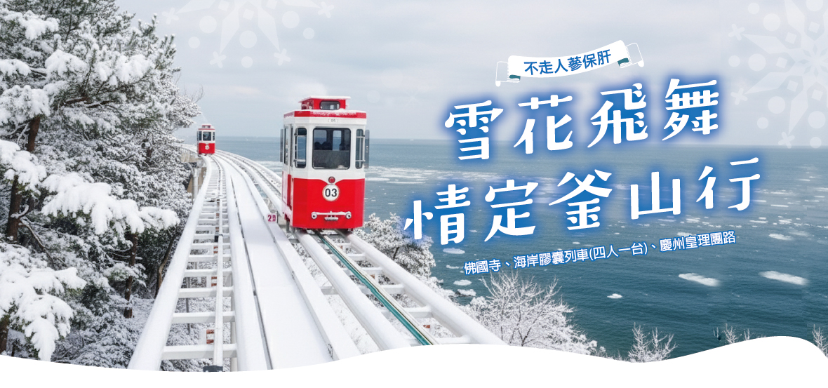 雪花飛舞情定釜山行5天