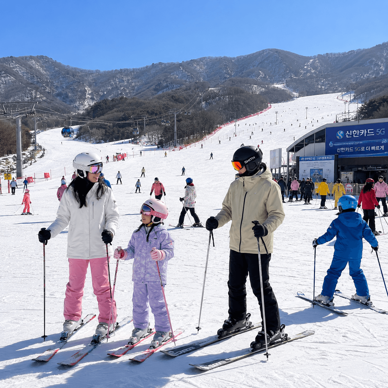 雪花紛飛首爾5日~滑雪體驗、樂天世界、樂天水族館、G-TOWER登塔